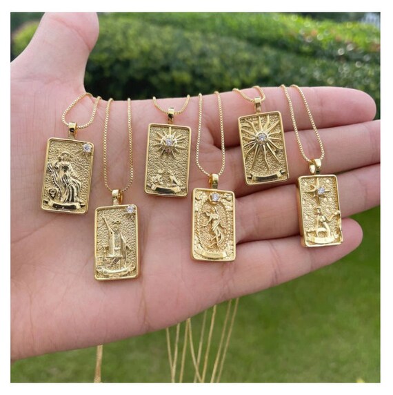 New Vintage Tarot Card Pendant Necklace 