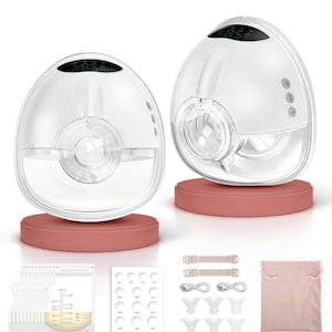 Lulia Electric Breast Pump Hands Free, Wearable Breast Pump 4 Modes 9 Levels, LED Display, Painless, BPA Free, Portable