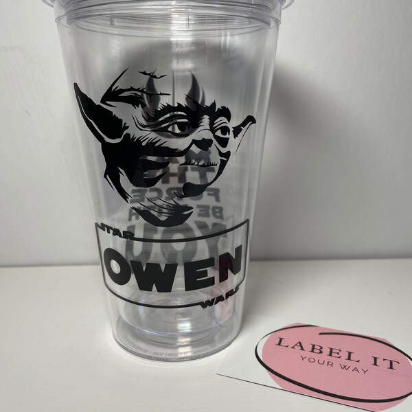 Personalised | Star Wars | cold cup | reusable | Tumbler | lid and straw