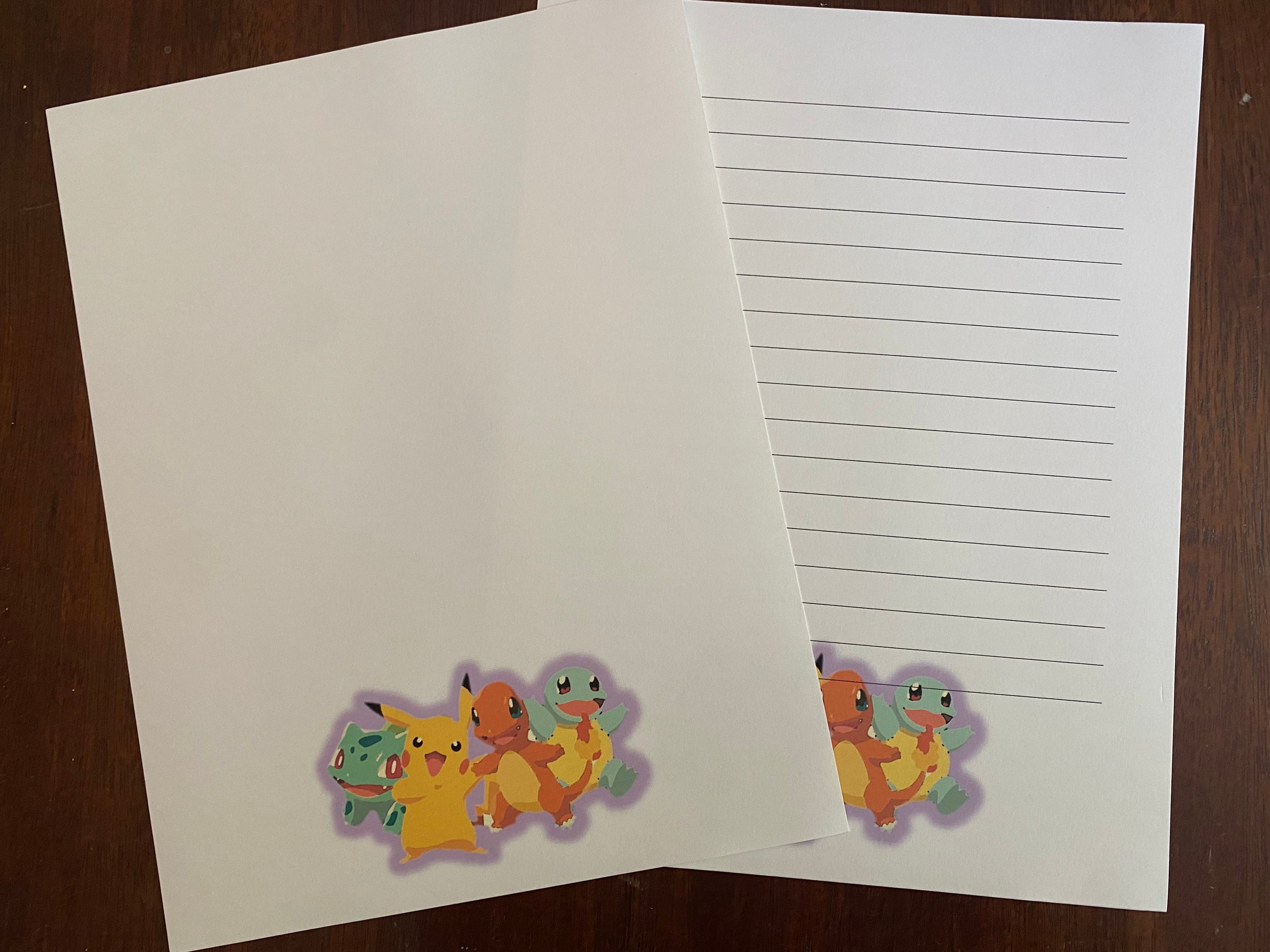 Printable Beginner Pokemon stationery | Etsy
