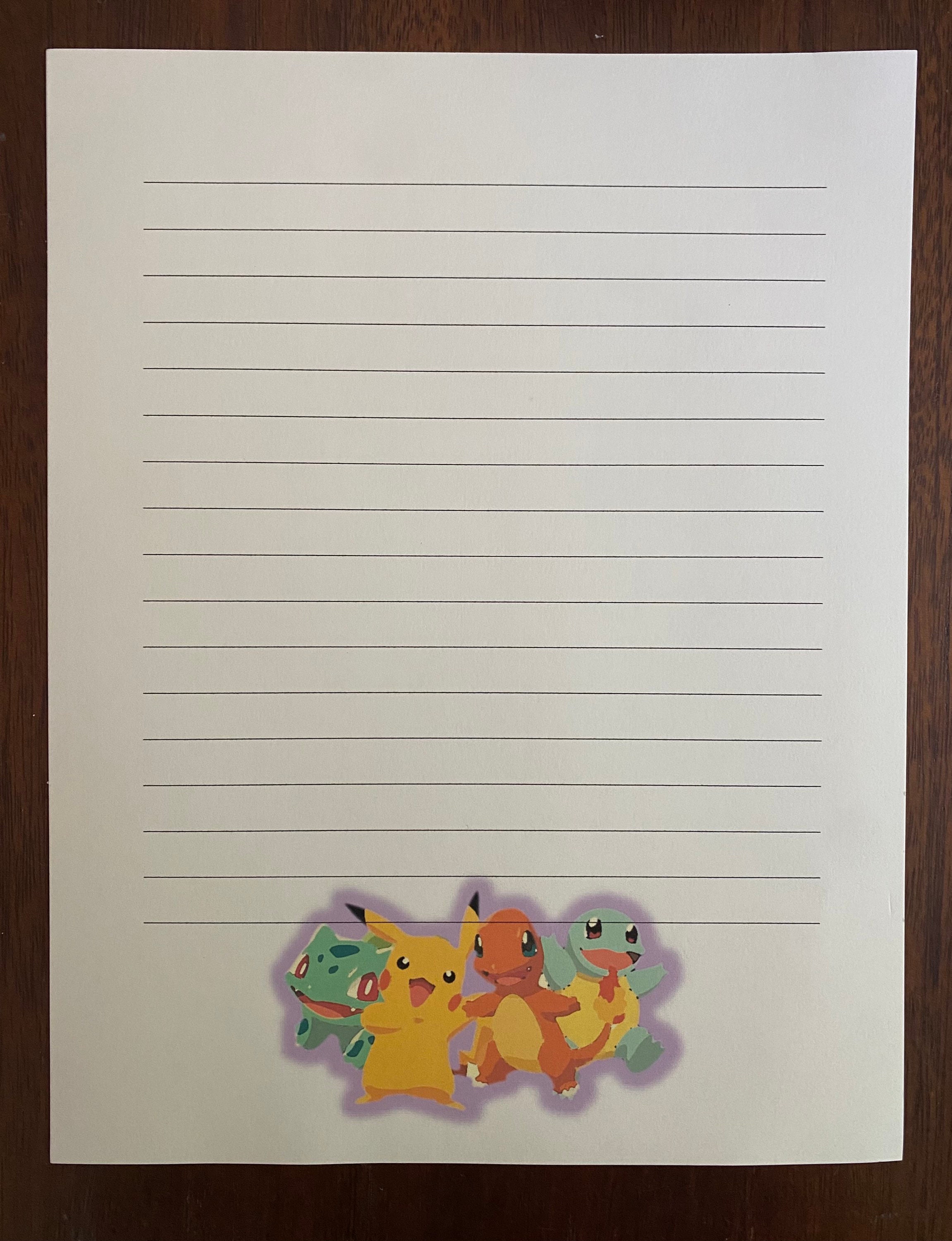 Printable Beginner Pokemon stationery | Etsy