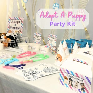 Puppy Adoption Party, Dog Birthday Party, Puppy Birthday Party, Dog Party Favors, Puppy Party Decor, Dog Themed Party, Adopt A Puppy Sign