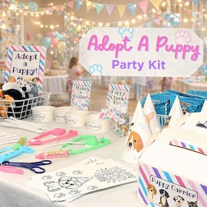 Puppy Adoption Party, Dog Birthday Party, Puppy Birthday Party, Dog Party Favors, Puppy Party Decor, Dog Themed Party, Adopt A Puppy Sign image 1