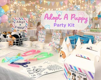 Puppy Adoption Party, Dog Birthday Party, Puppy Birthday Party, Dog Party Favors, Puppy Party Decor, Dog Themed Party, Adopt A Puppy Sign