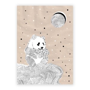 Cartolina PANDA "Dreamer" DIN6 400g offset carta naturale bianco neve