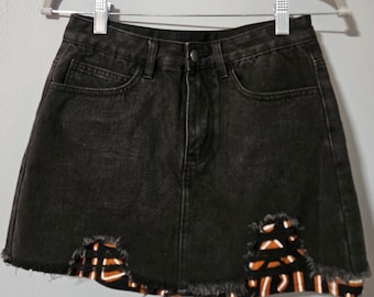 African Denim Skirt
