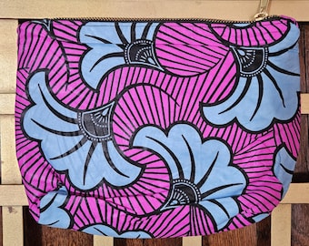 Jola House Cosmetic with African Fabric, Handmade in Liberia
