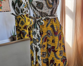 Mixed Cloth Jumpsuit