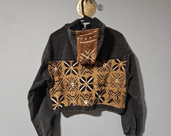 Mudcloth Denim Jacket