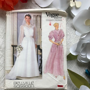Sukienka ślubna/okazjonalna Vogue Designer Sassoon z lat 80. w stylu vintage, rozmiar 8
