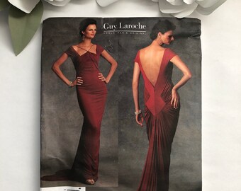 Buy Guy Laroche Evening Dress, Backless Vogue 1047 Sewing Pattern Online in  India - Etsy