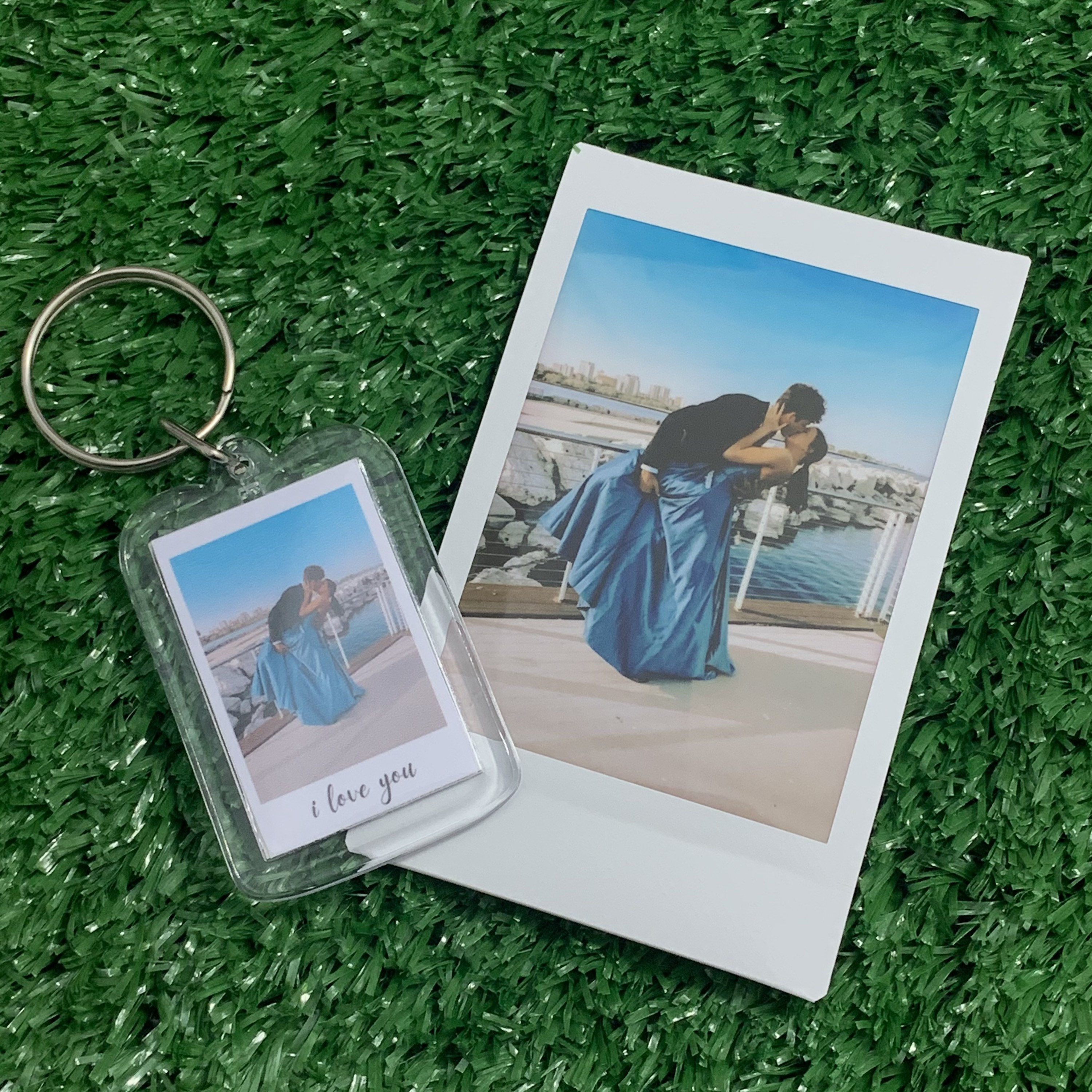 Personalized Photo Keychain With Message or Picture at the Etsy
