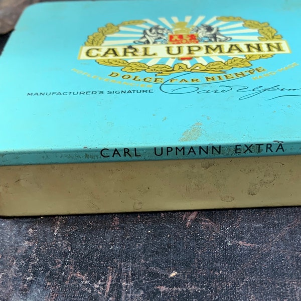 Vintage tin cigar box - Carl Upmann - purveyor to the court - handmade - Dolce fa niente