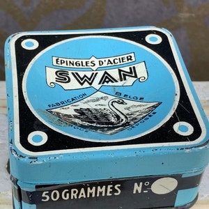 SWAN Stalen pins - pindoosje -  SWAN Stalen pinnetjes - SWAN kopspelden - fabricatie België - 50 gram