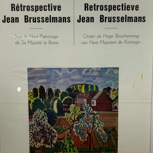Jean Brusselmans/Bellissimo manifesto espositivo vintage sigillato/Paesaggio soleggiato del Brabante/Hotel Charlier/manifesto pubblicitario