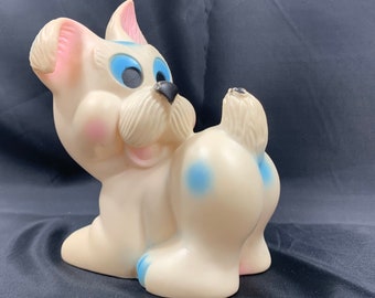 Vintage Rubbertoys doll - dog - in good condition - squeeze doll - squeaker doll - Made in Italy - toy