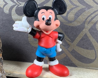 Seltene Vintage-Figur von Walt Disney – Mickey-Mouse-Figur – Quietschpuppe