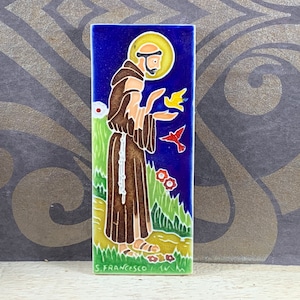 Retro - Luciano Creations in ceramics, Handmade in Italy.- St Francesco - Handmade Relief Ceramics in Italy.