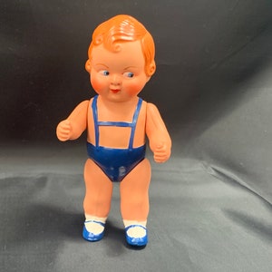 Very rare celluloid doll - cute boy - vintage - mint condition -