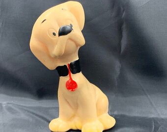 Vintage Rubbertoys Puppe - Hund Lucky - in gutem Zustand - Quetschpuppe - Quietschpuppe - Spielzeug - Gummi