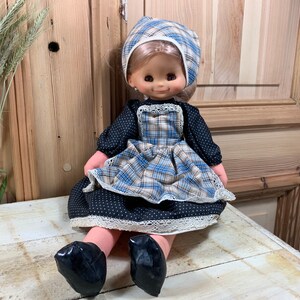 Beautiful 47cm rag doll with vinyl head - 80s - mint condition