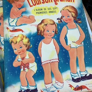 Cut-out book - dress-up dolls - book 1950s