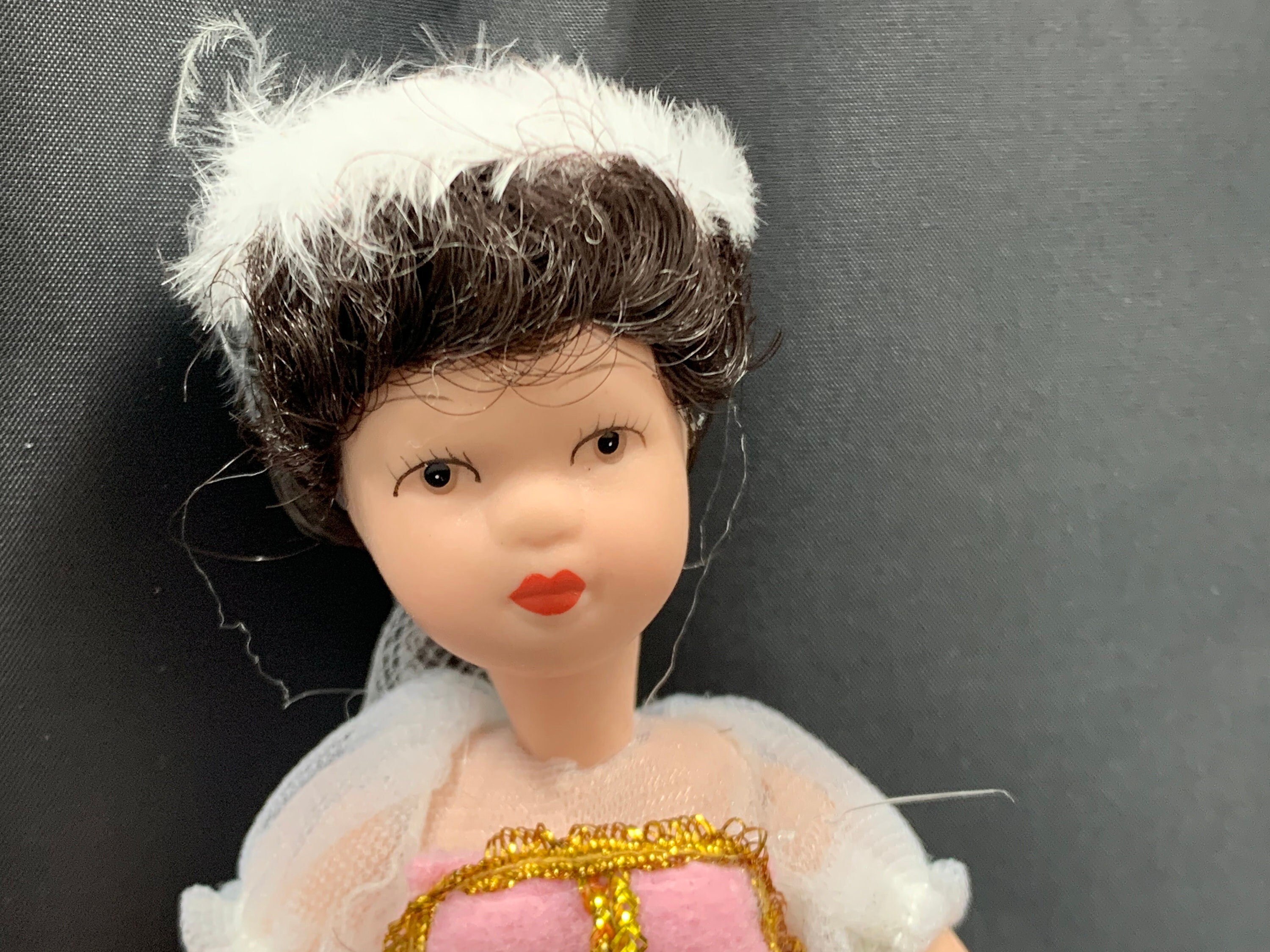 Rare vintage porcelain collectible doll - porcelain ballerina doll - porcelain body with movable arms and legs - mint condition