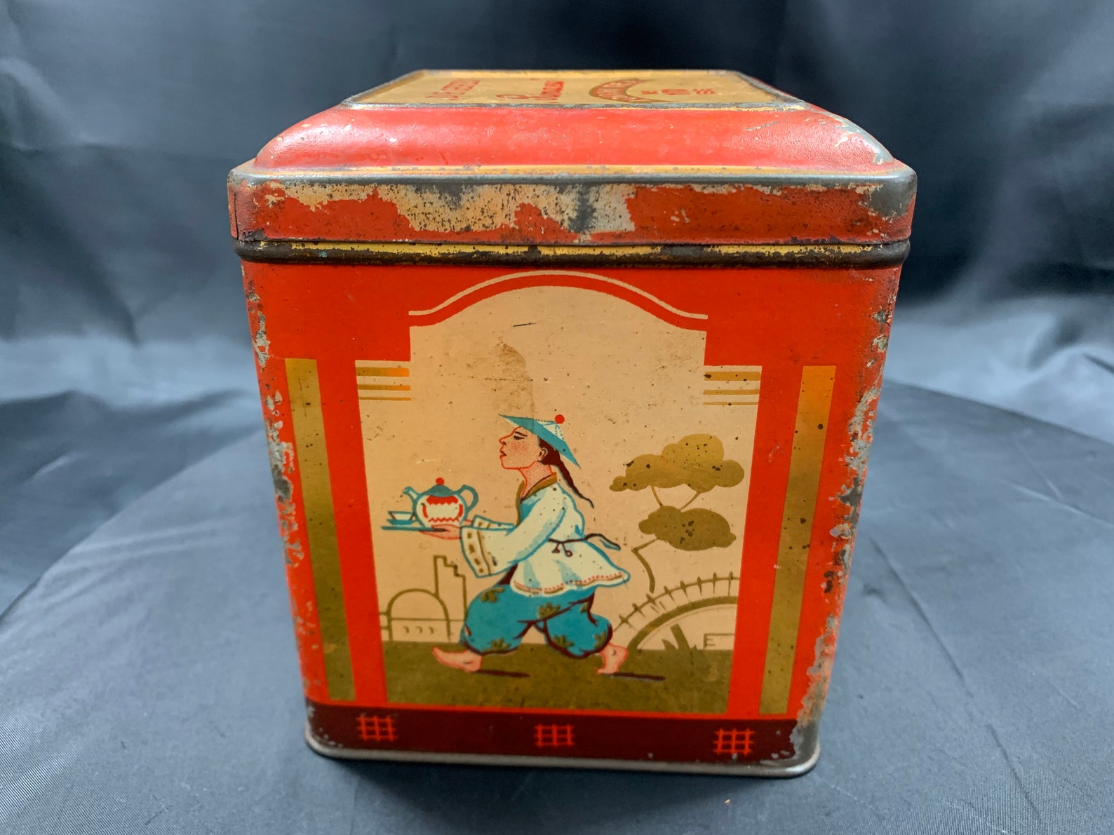 Vintage Metal Tin Tea Box Primasse London Tea Stock Box Etsy