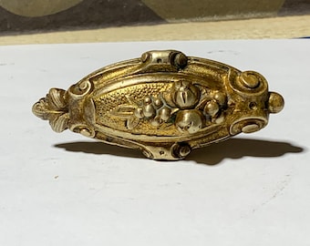 Tirador de puerta antiguo con motivo floral – tirador de latón vintage para puertas/muebles – herrajes antiguos elegantes - (n.º 10)