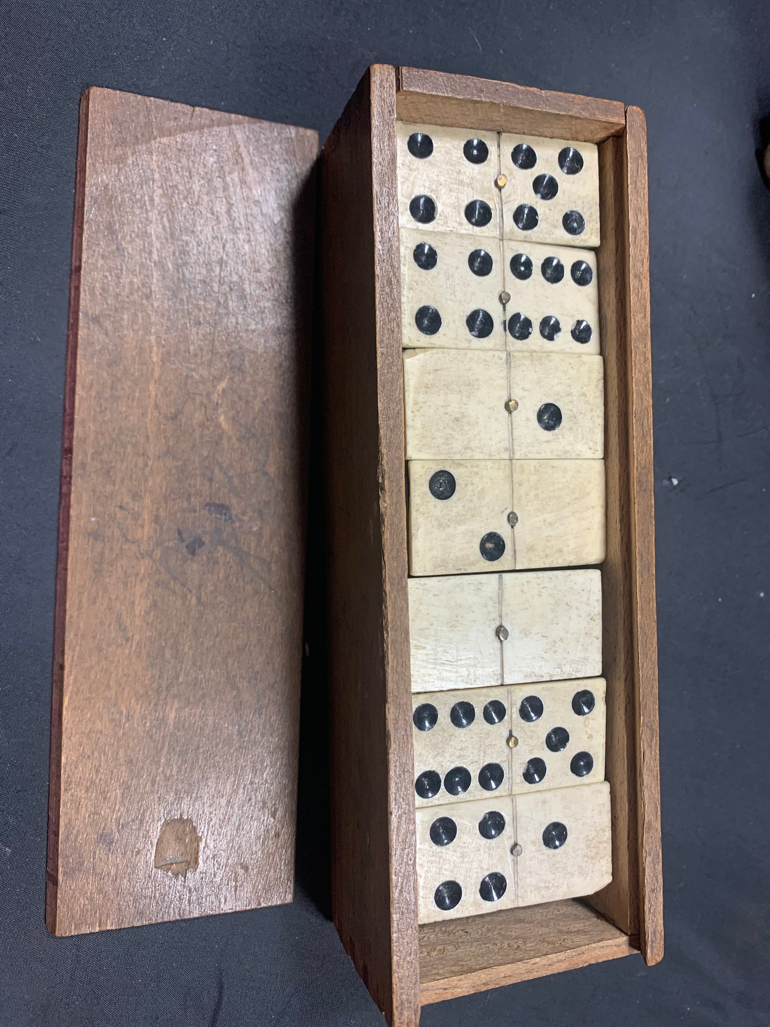 Juguetes antiguos Juego de dominó antiguo 28 piedras Etsy España