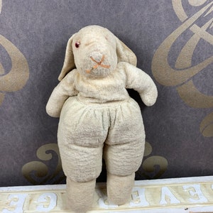Cute old played teddy bear - played cuddly rabbit - 32cm tall - little friend of children