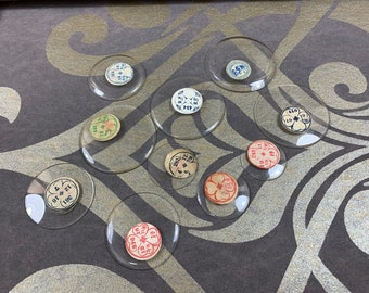 Antieke horlogeglazen - set van 10 verschillende glaasjes voor antieke horloge - horloge onderdelen - Antiek glas voor horloge