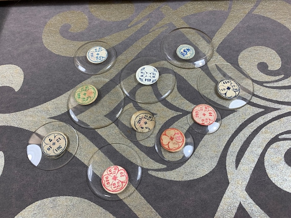 Antieke horlogeglazen - set van 10 verschillende glaasjes voor antieke horloge - horloge onderdelen - Antiek glas voor horloge