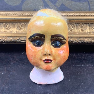 Antique doll head - porcelain - 12 cm
