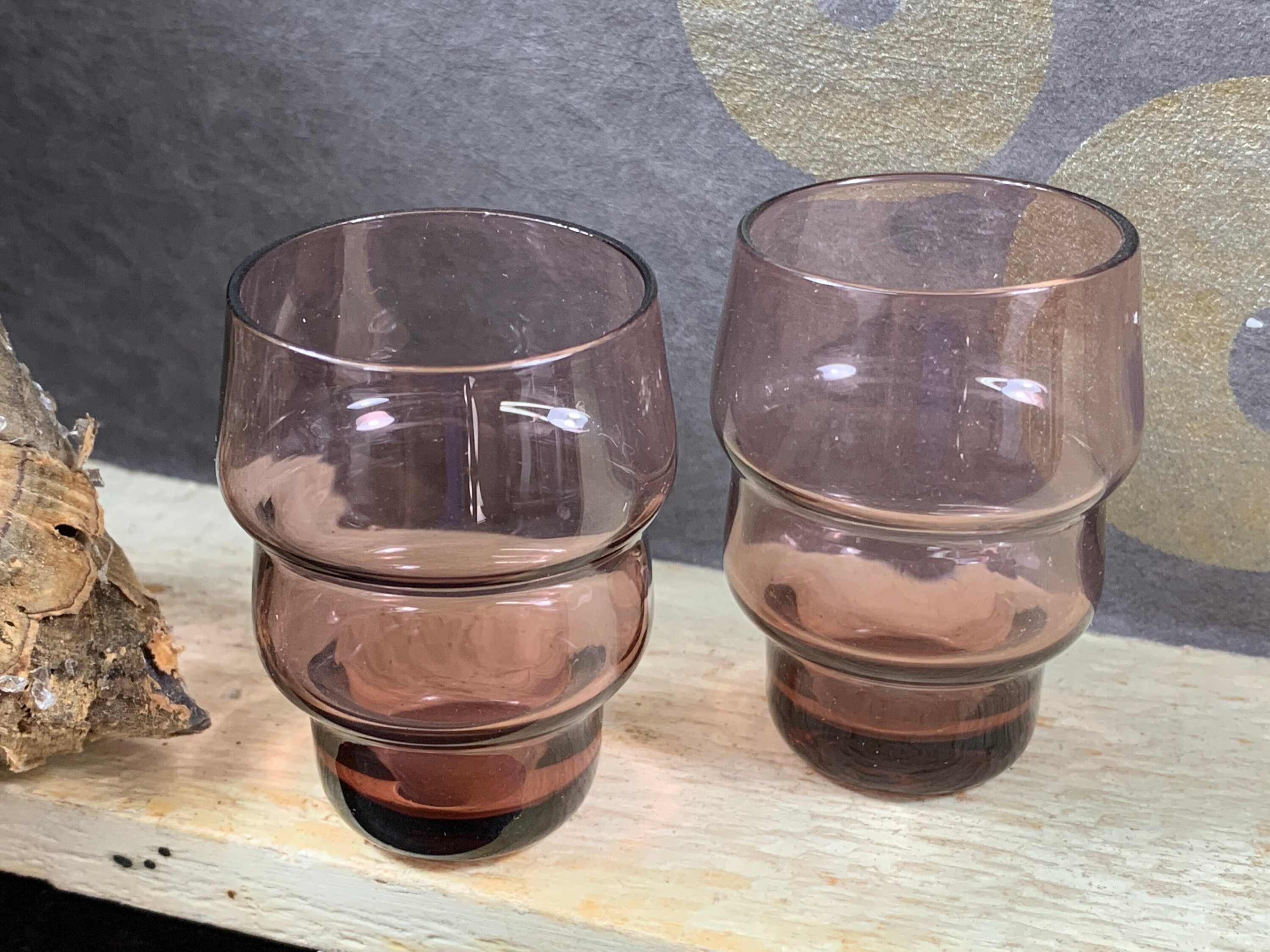 Two Striking Retro Shot Glasses Vodka Shot in Colored Etsy UK