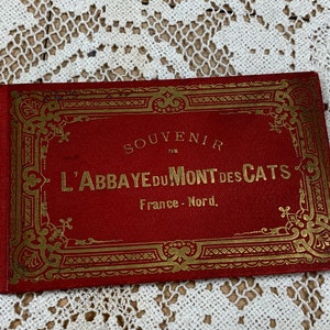 Un folleto de recuerdos vintage La Abadía del Mont des Cats - folleto de tarjetas - tarjetas de recuerdo