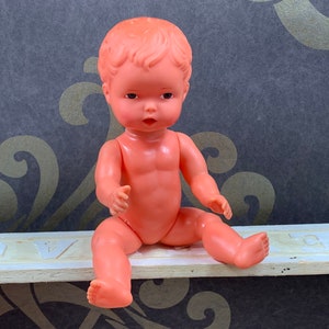 Vintage E.S. doll toddler 1970s West Germany plastic with movable limbs - 25cm