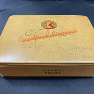 Scatola di latta vintage "Ed. Laurens Le Khédive" Bruxelles - 100 sigarette Filtra -