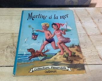 2 French children's books - Martine au zoo (1963) and Martine a la mer (1956)