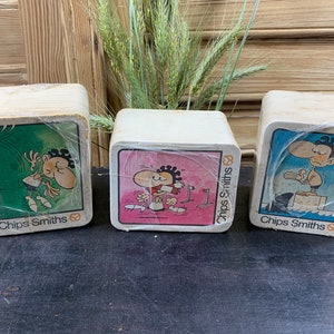 Set of 3 packs of vintage cardboard beer mats - coasters for glasses - drink coasters - Chips Smiths