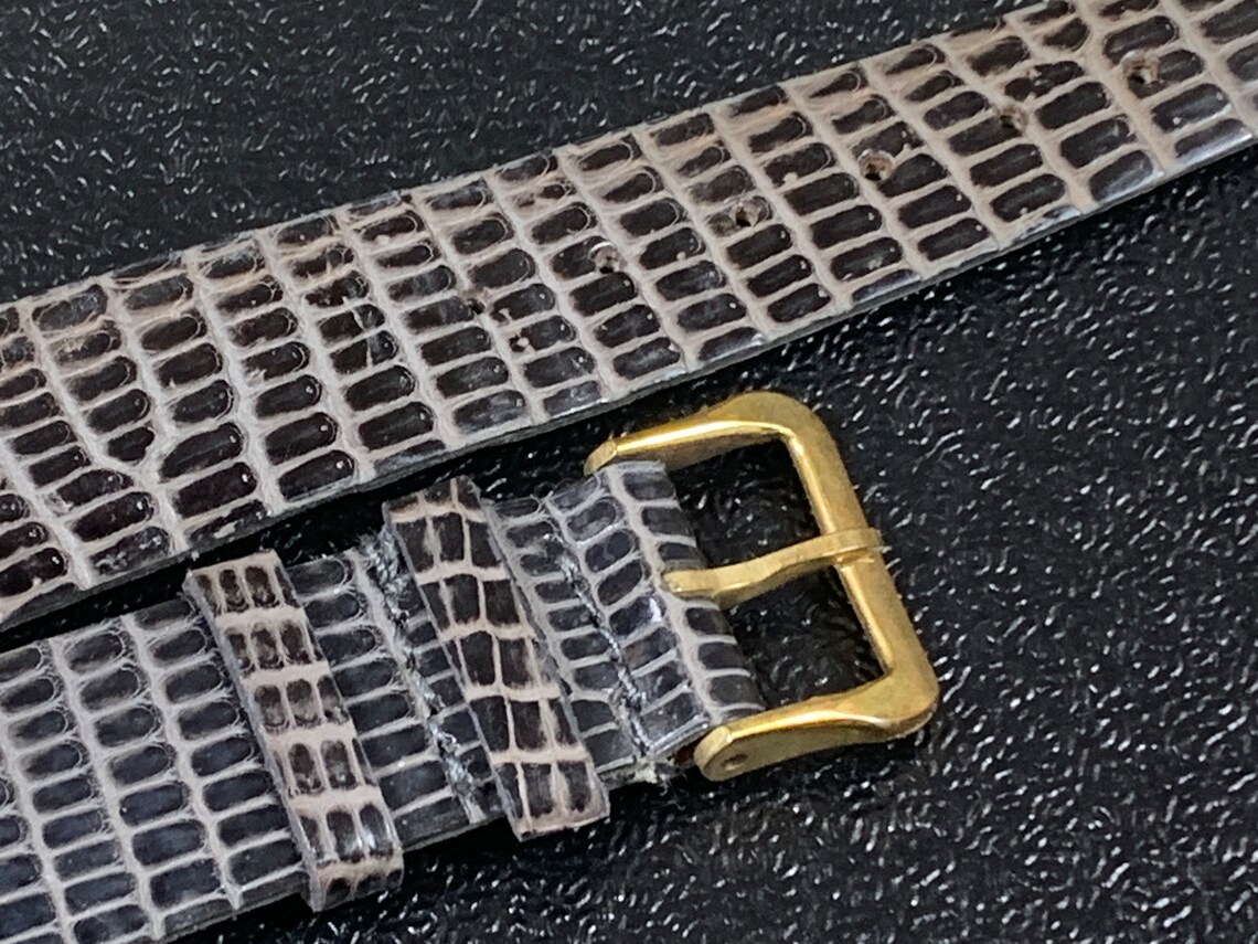 Horlogebandje voor dames - met goudkleurige gesp - mint conditie - lederen horlogebandje van 16 - bandje voor gouden dames uurwerk/horloge, foto 1 di 5