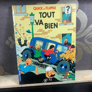 Quick & Flupke – Tout va bien – comic strip by Hergé – Casterman – French – vintage reissue – hardcover