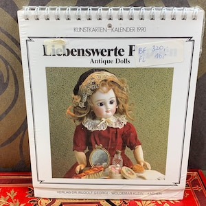 Calendario delle cartoline artistiche 1990 Bambole antiche - Calendario delle cartoline artistiche non aperte 1990