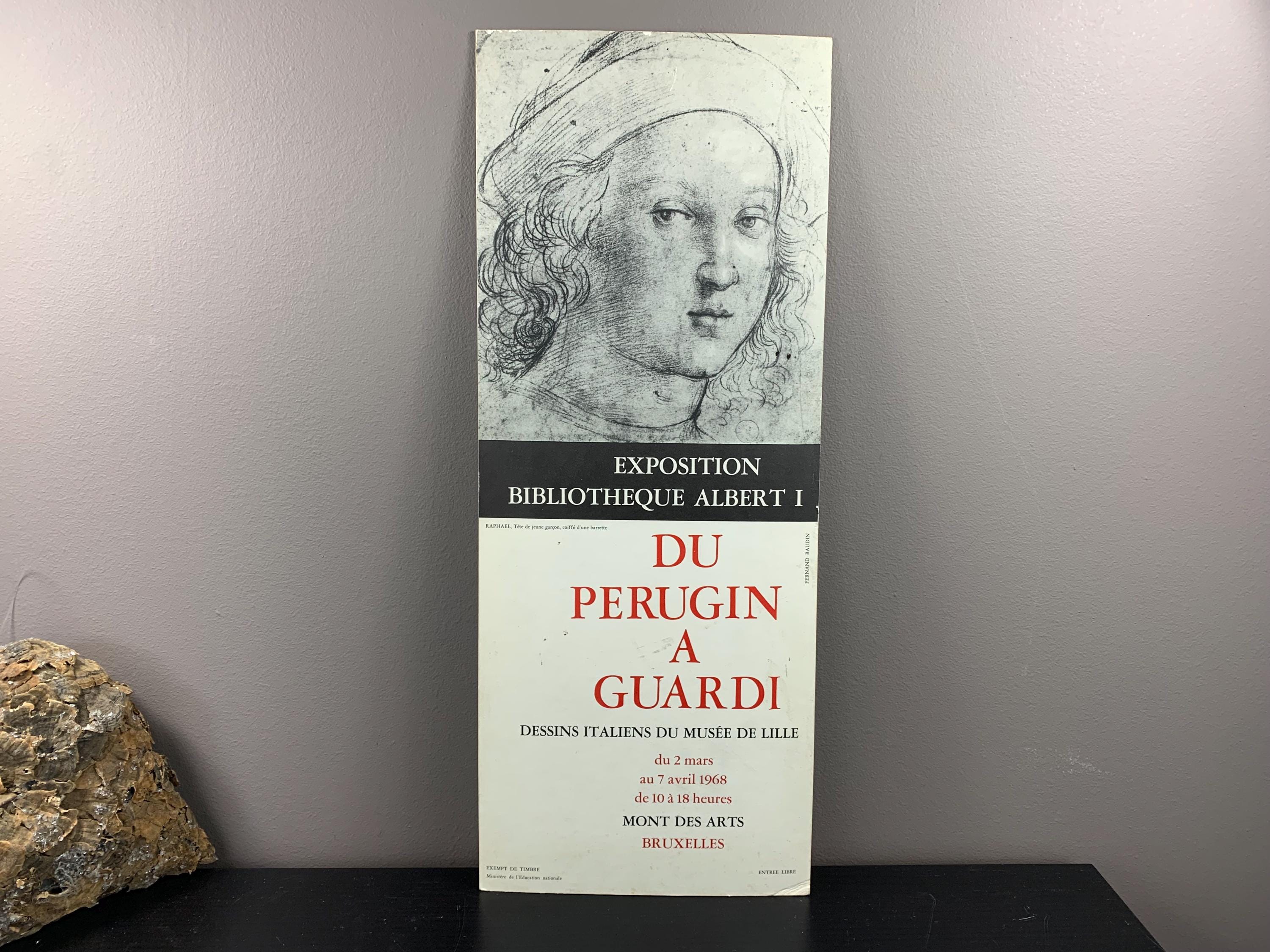 ヴィンテージ広告看板/展覧会イタリアの絵/Du Pérugin à Guardi