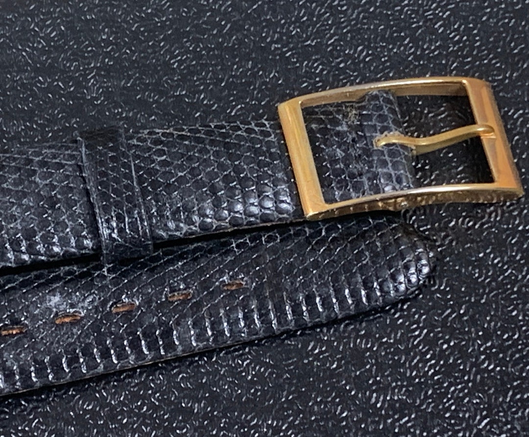 Ceinture En Peau De Lézard Véritable Pat Areias - Taille 26 - Fabriquée USA - Neuf