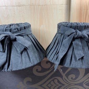 Magnifiques abat-jours en tissu en excellent état ! Style campagnard.