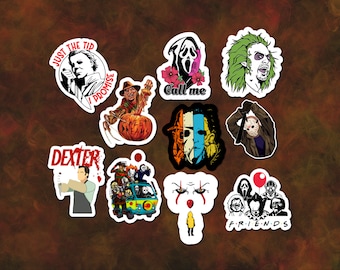 Halloween Sticker Pack, Horror Stickers, Scary Movies, Seasonal stickers