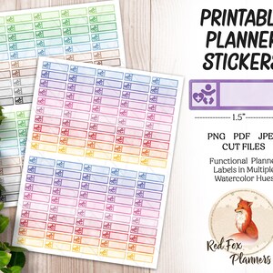 PEDIATER AFSPRAAK Planner Stickers, 1,5&quot; x .4&quot;, Afdrukbare etiketten, Digital Instant Download, Erin Condren, Happy Planner, baby arts