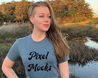 Maquete de ardósia Bella Canvas 3001, maquete 3001, maquete externa, maquete de camisa Bella Canvas, maquete de camiseta modelo,