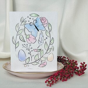 Merveilleuse carte oeuf-petite carte de voeux, petite-fille, petit-enfant, petit-fils, nièce, neveu, carte-cadeau, Il est ressuscité, Pâques, jolie papeterie